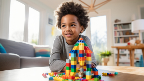vue-rapprochee-d-un-garcon-jouant-avec-des-legos